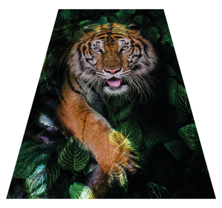 Alfombra vinílica animales representación de tigre - TenVinilo