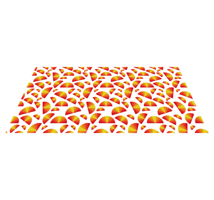 Alfombra de vinilo geométrica conjunto de motivos circulares - TenVinilo