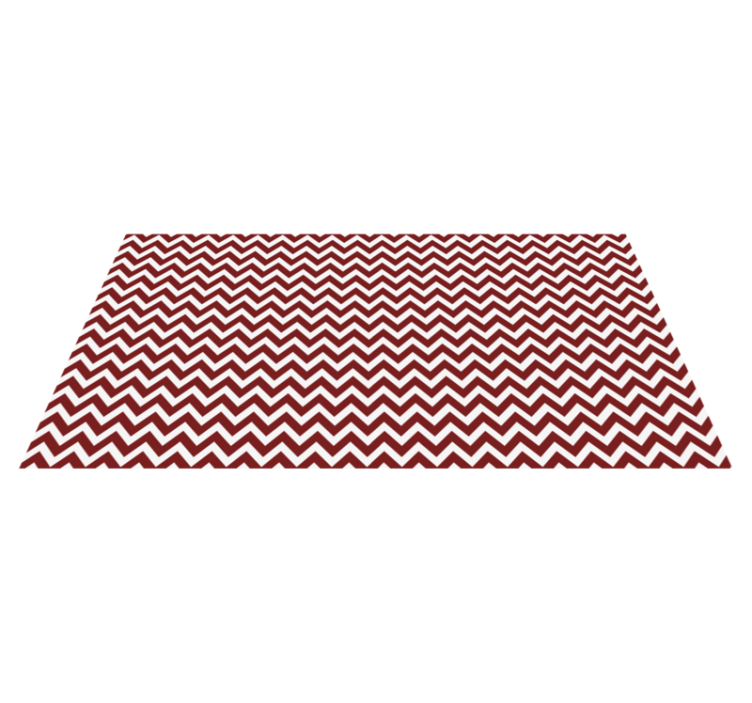 Alfombra de vinilo geométrica estilo chevron rojo - TenVinilo