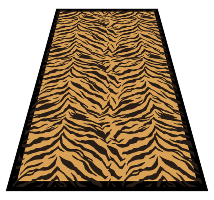 Alfombra vinílica animal print patrón de rayas de tigre - TenVinilo