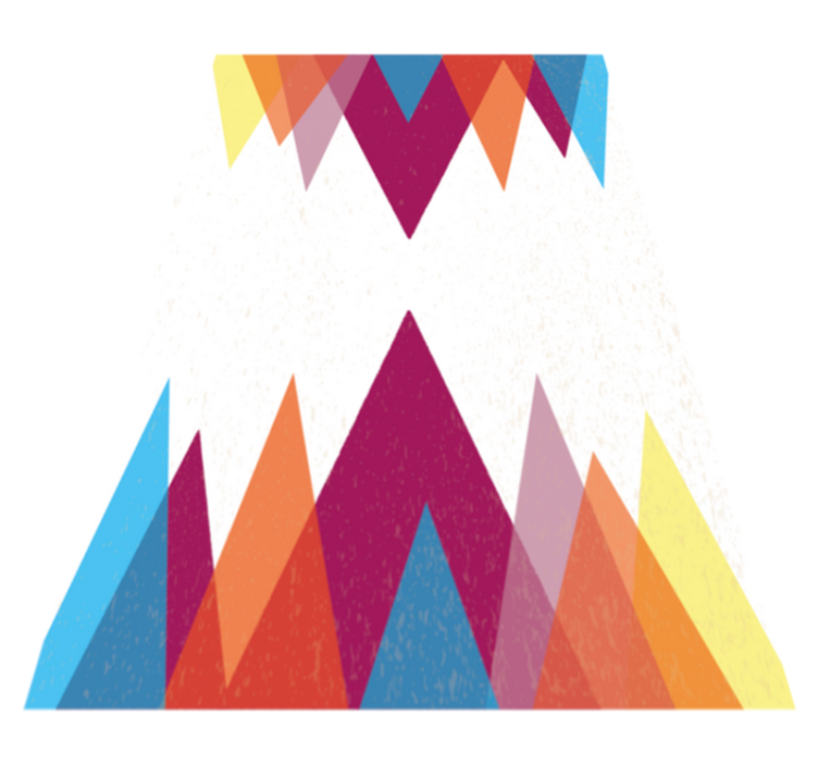 Alfombra de vinilo geométrica triángulos coloridos - TenVinilo