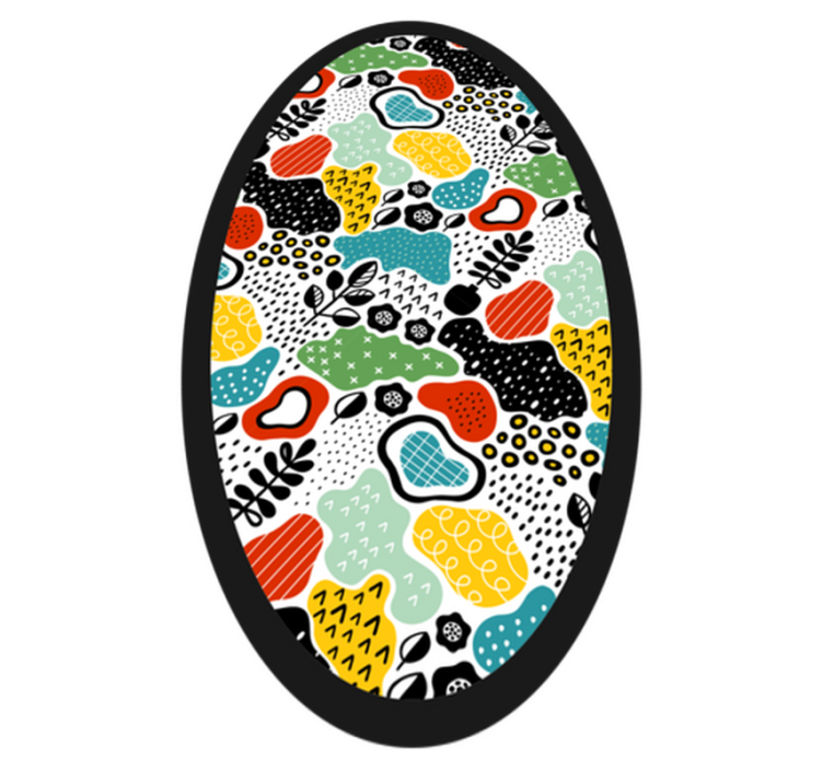 Alfombra vinílica naturaleza patrón de naturaleza colorida - TenVinilo