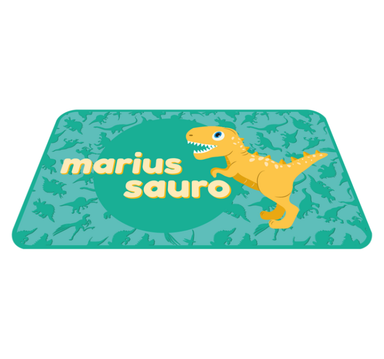 Alfombra de vinilo infantil dinosaurio personalizado - TenVinilo