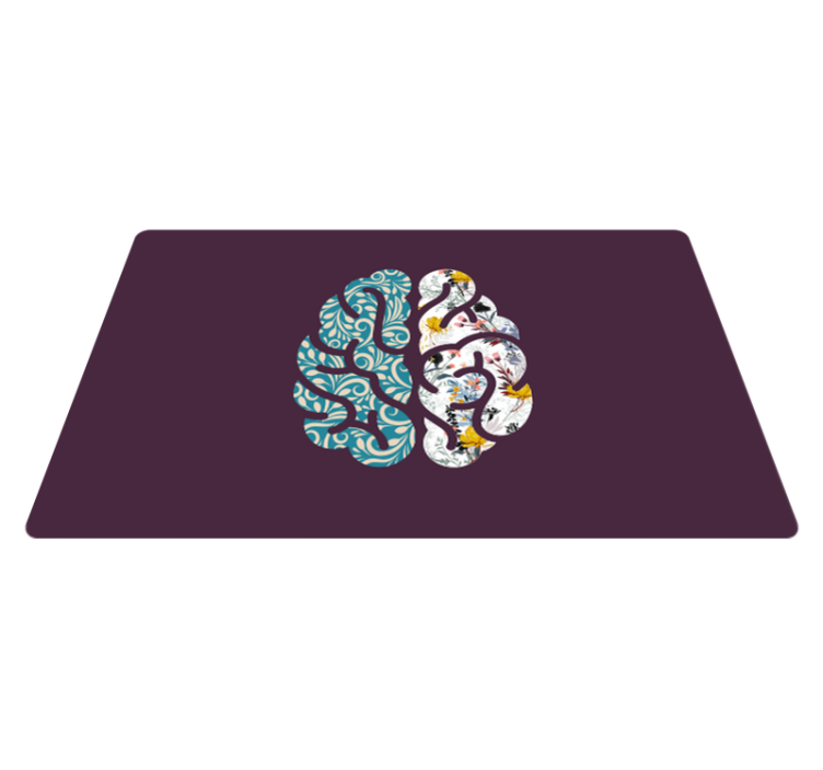 Alfombra vinílica flores yin yang botánico - TenVinilo