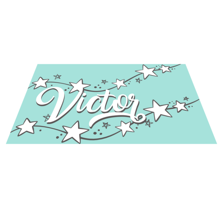 Alfombra vinílica personalizable estrella personalizada - TenVinilo