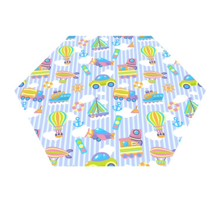 Alfombra de vinilo infantil imágenes de la infancia - TenVinilo