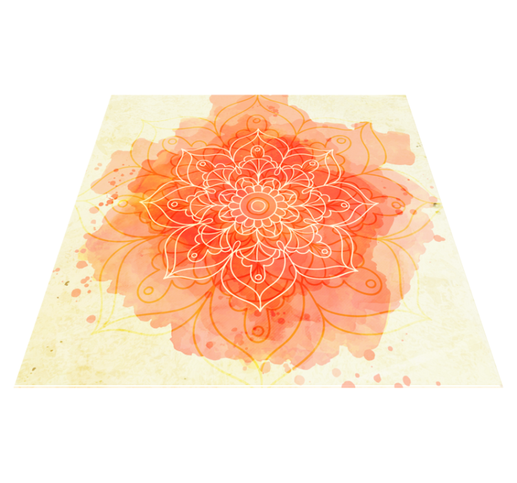 Alfombra vinílica mandala flor de mandala - TenVinilo