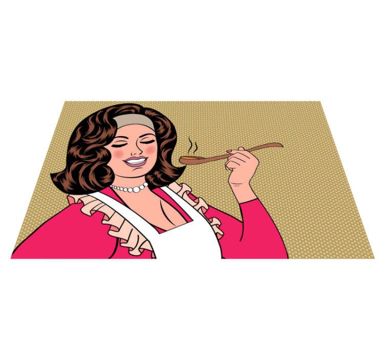 Alfombra vinílica cocina personaje de dibujo animado - TenVinilo