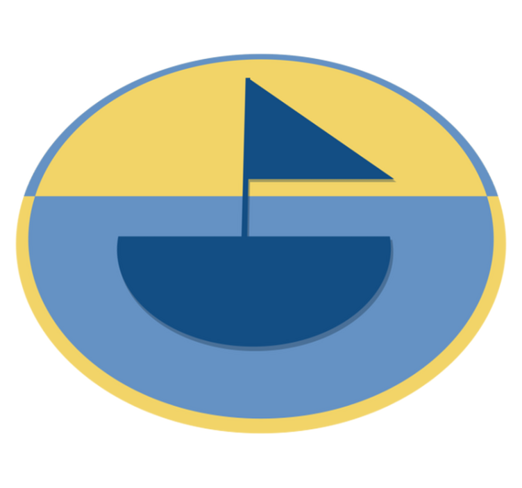 Alfombra de vinilo geométrica motivo geométrico de velero - TenVinilo