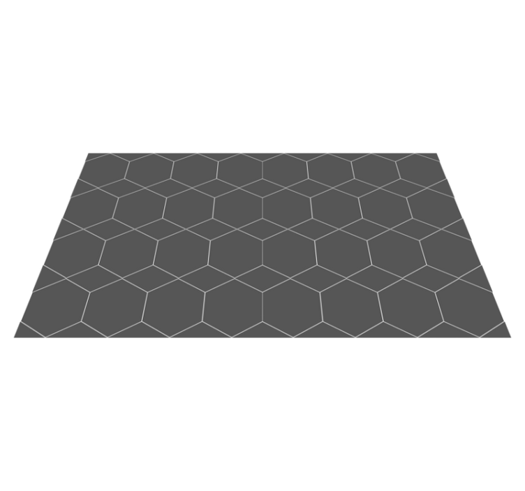 Alfombra vinílica hidráulica azulejos hexagonales - TenVinilo