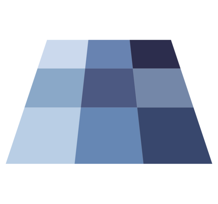 Alfombra de vinilo geométrica patrón de cuadros azules - TenVinilo