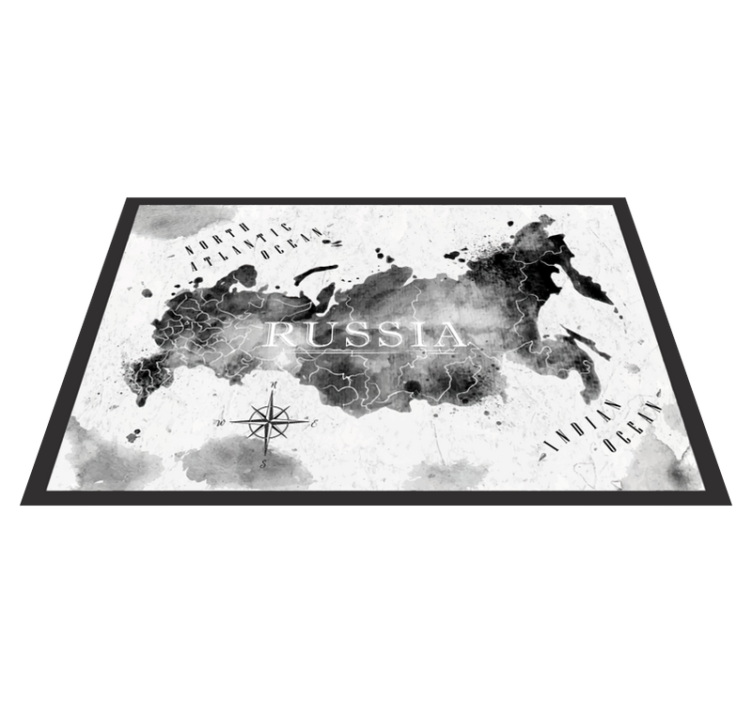 Alfombra de vinilo mapamundi mapa del mundo monocromo - TenVinilo