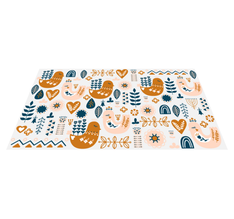 Alfombra de vinilo infantil patrones de guardería juguetones - TenVinilo