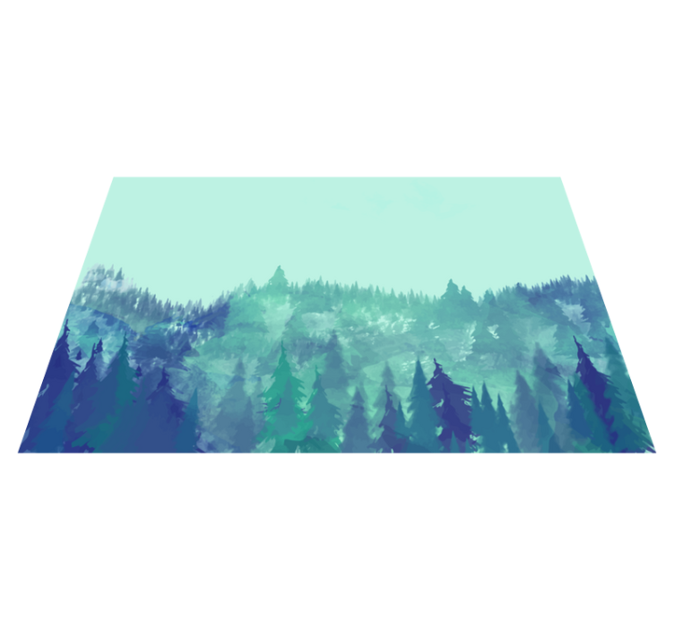 Alfombra vinílica naturaleza exuberante bosque verde - TenVinilo