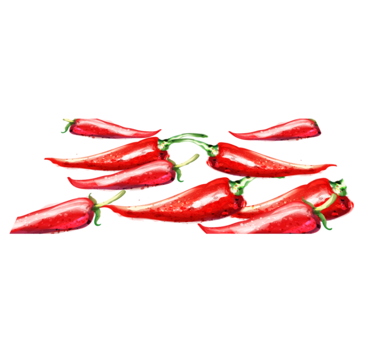 Alfombra vinílica cocina diseño de chiles - TenVinilo