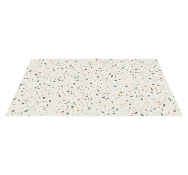 Alfombra vinílica cocina estética de terrazo beige - TenVinilo