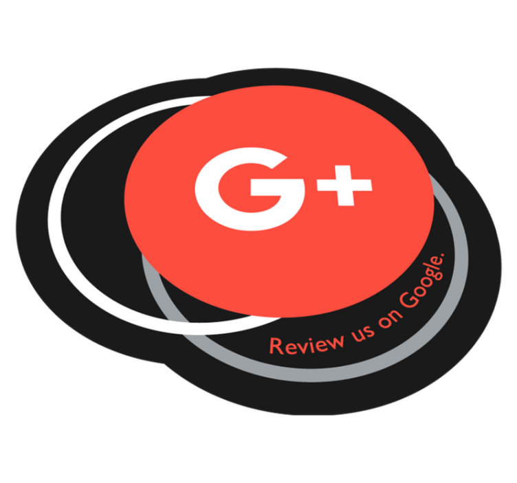 Alfombra vinílica con frase Revísanos en google - TenVinilo