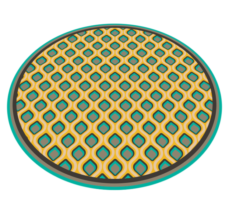 Alfombra vinílica cocina patrón moderno de mediados de siglo - TenVinilo