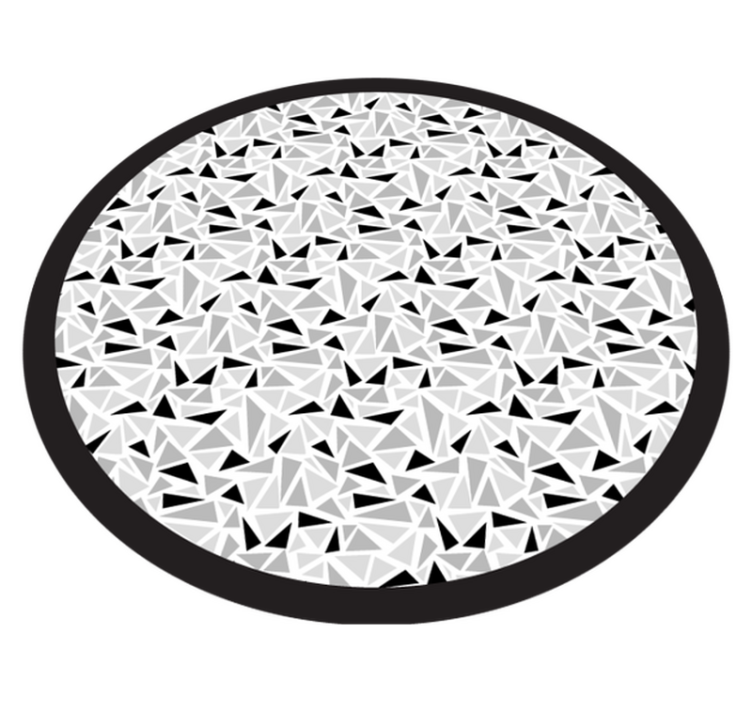 Alfombra de vinilo geométrica triángulos negros y grises - TenVinilo