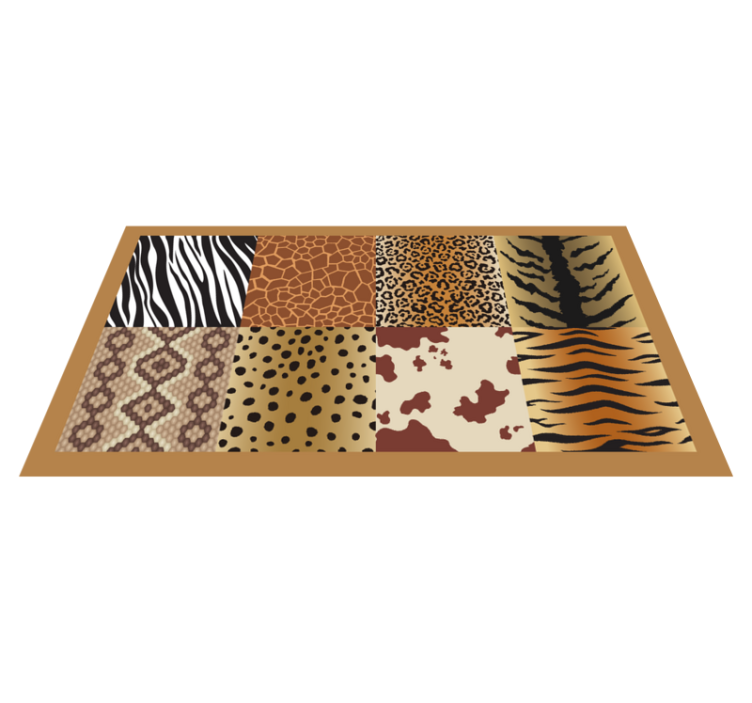 Alfombra vinílica animal print patrones de estilo safari - TenVinilo