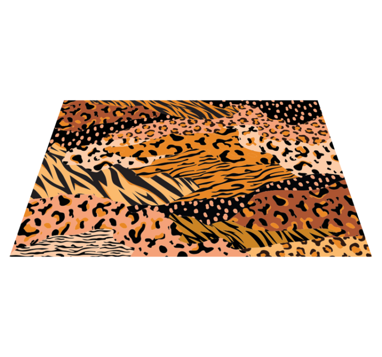 Alfombra vinílica animal print tigre y leopardo - TenVinilo