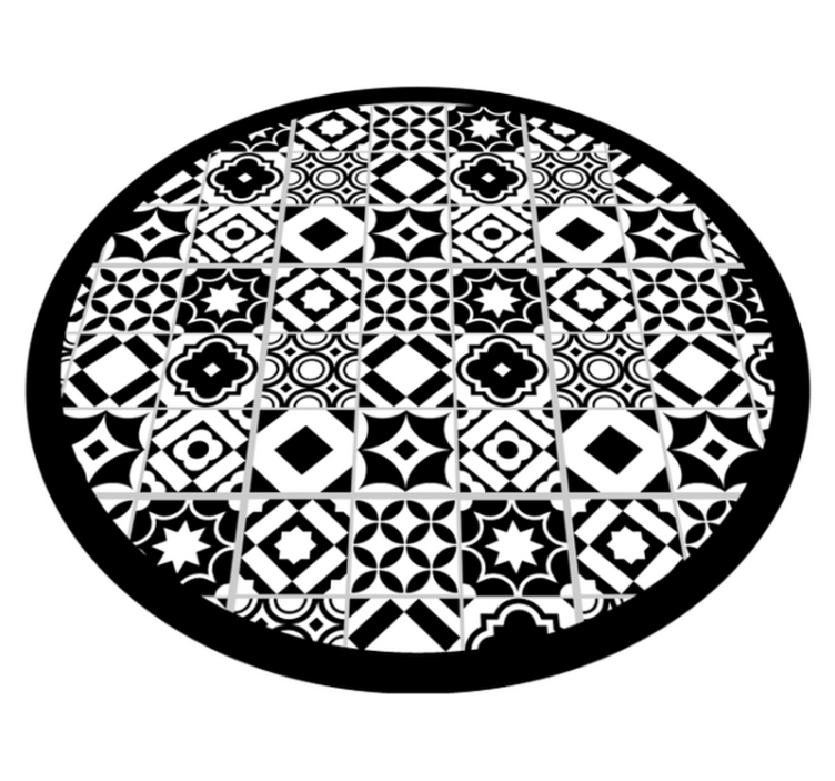 Alfombra vinílica mosaico motivo monocromo - TenVinilo