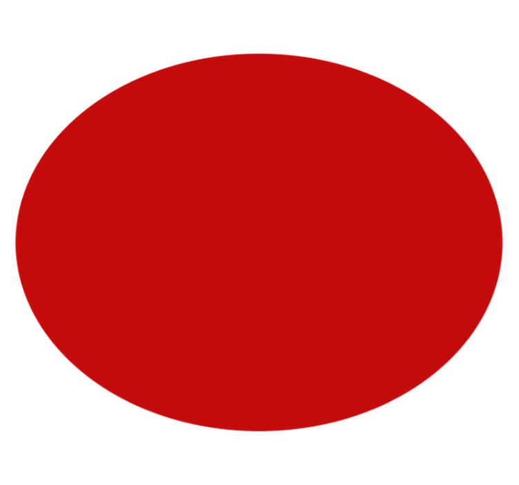 Alfombra vinílica redonda círculo rojo sólido - TenVinilo