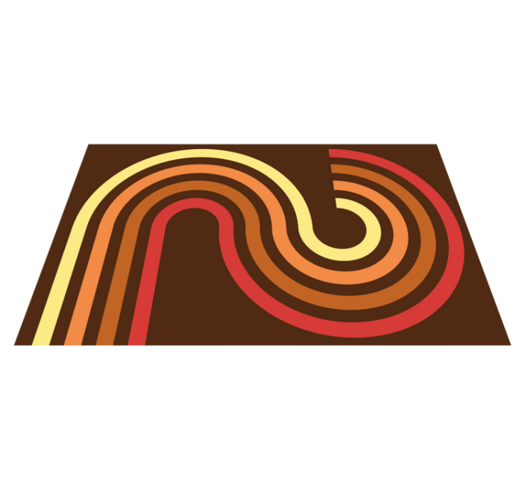 Alfombra vinílica Rectángulos vintage pop de 70 - TenVinilo