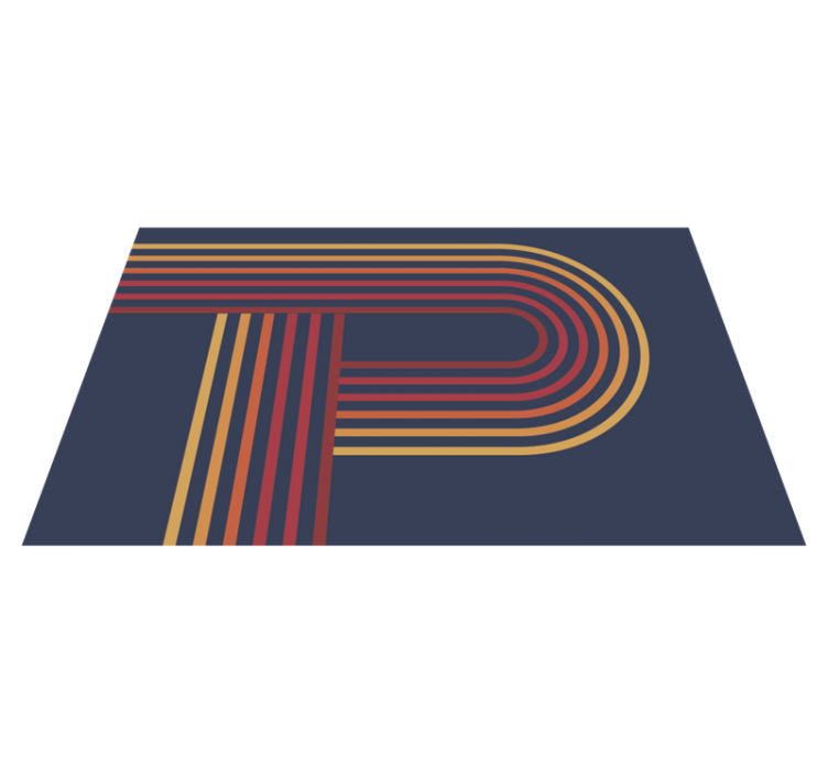 Alfombra de vinilo geométrica líneas coloridas - TenVinilo