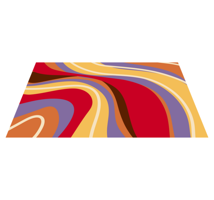 Alfombras vinílicas modernas ondas de colores vibrantes - TenVinilo
