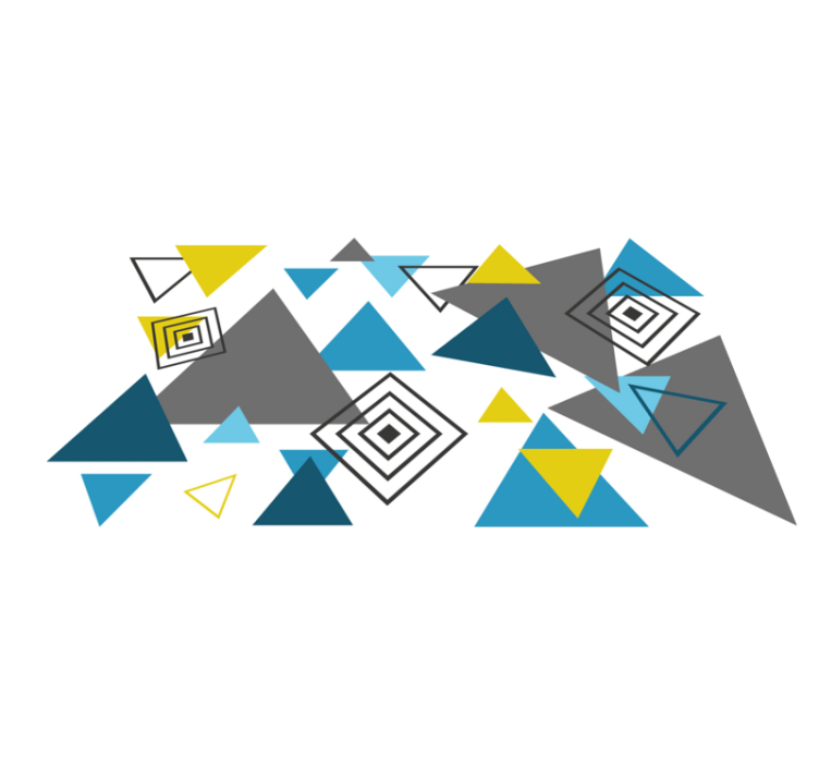 Alfombra de vinilo geométrica patrón triángulos abstractos - TenVinilo