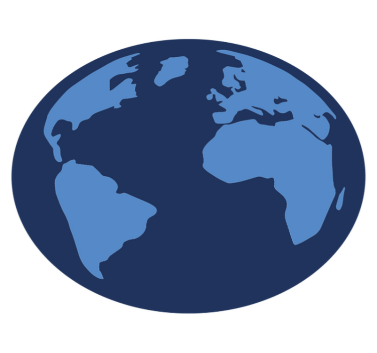 Alfombra de vinilo mapamundi representación del globo - TenVinilo