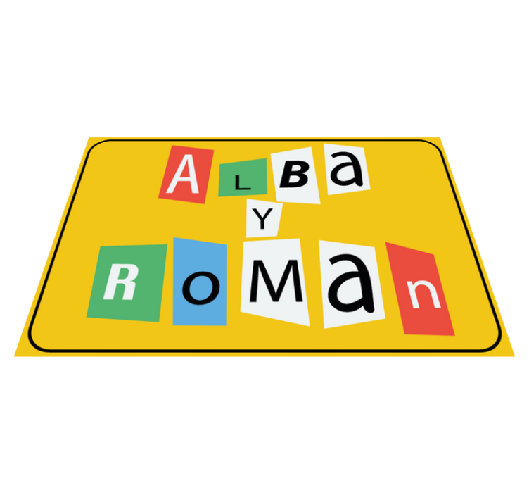 Alfombra vinílica con nombre Mensaje anónimo - TenVinilo