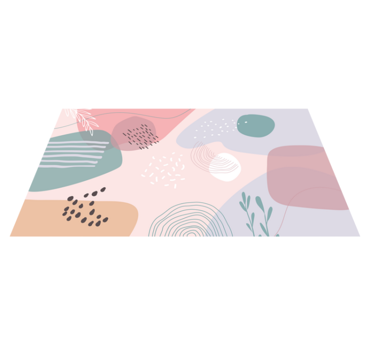 Alfombras vinílicas modernas formas suaves abstractas - TenVinilo