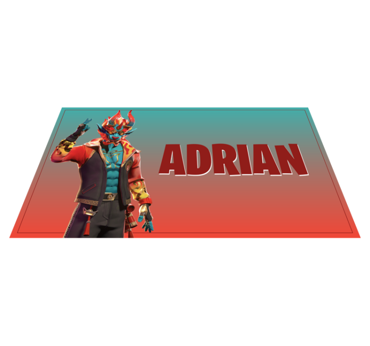 Alfombras vinílicas juvenils personaje de juego con nombre - TenVinilo