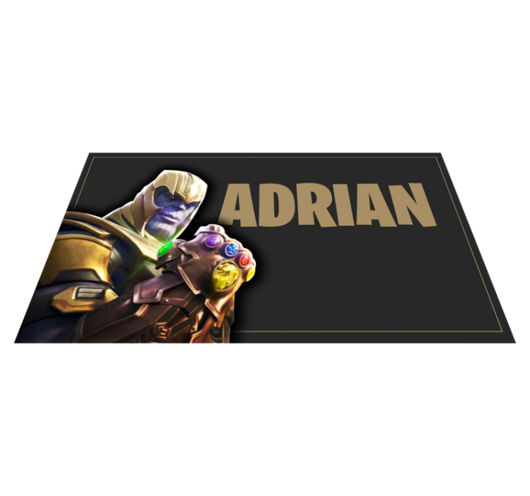 Alfombras vinílicas juveniles personaje de juego con nombre - TenVinilo