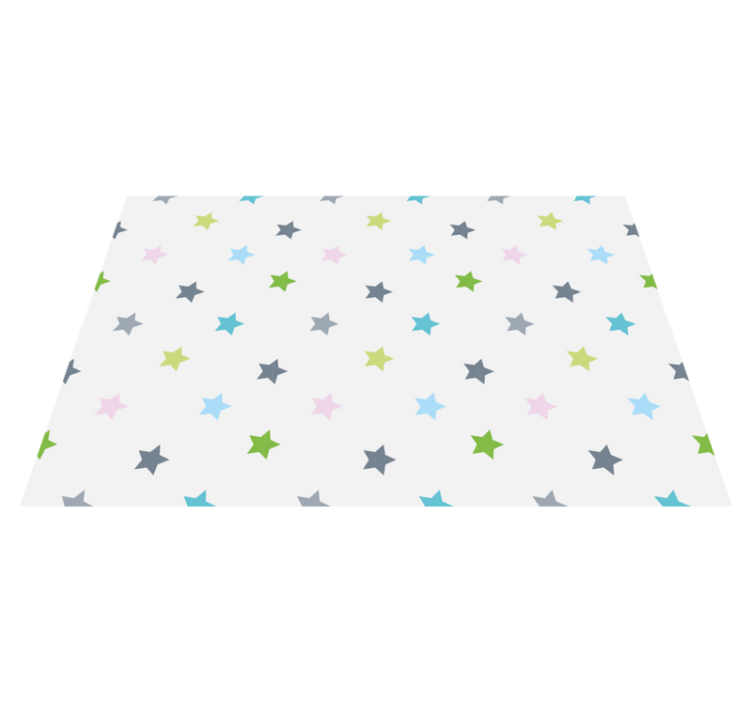 Alfombra vinílica de estrellas colores minimalistas - TenVinilo