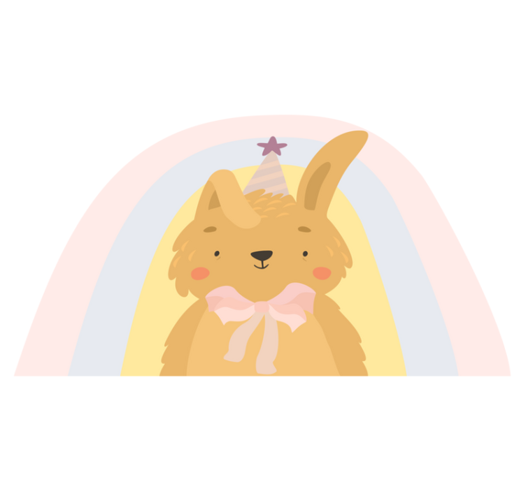 Alfombra de vinilo infantil con diseño de conejito adorable - TenVinilo