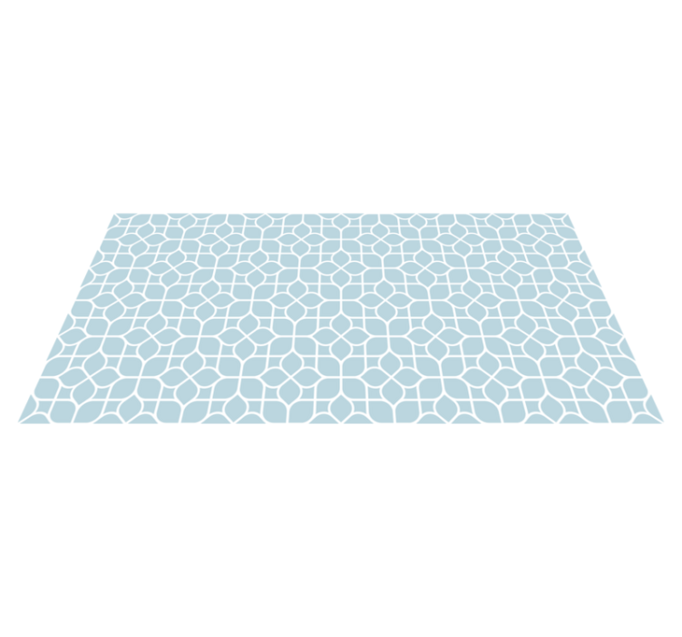 Alfombra de vinilo geométrica elementos blancos y grises - TenVinilo