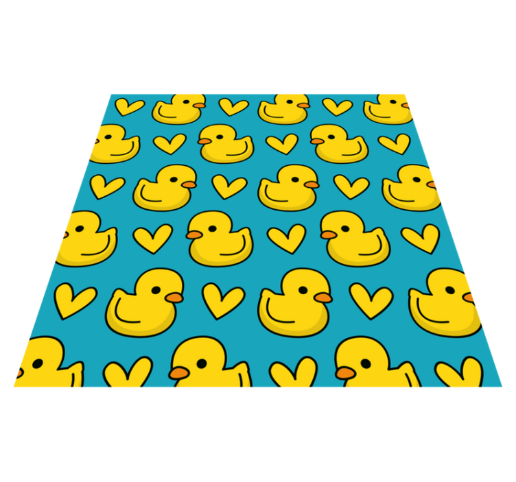 Alfombra vinílica baño patrón de patitos - TenVinilo