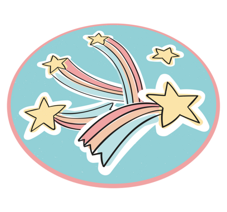 Alfombra de vinilo infantil estrellas arcoiris de colores - TenVinilo