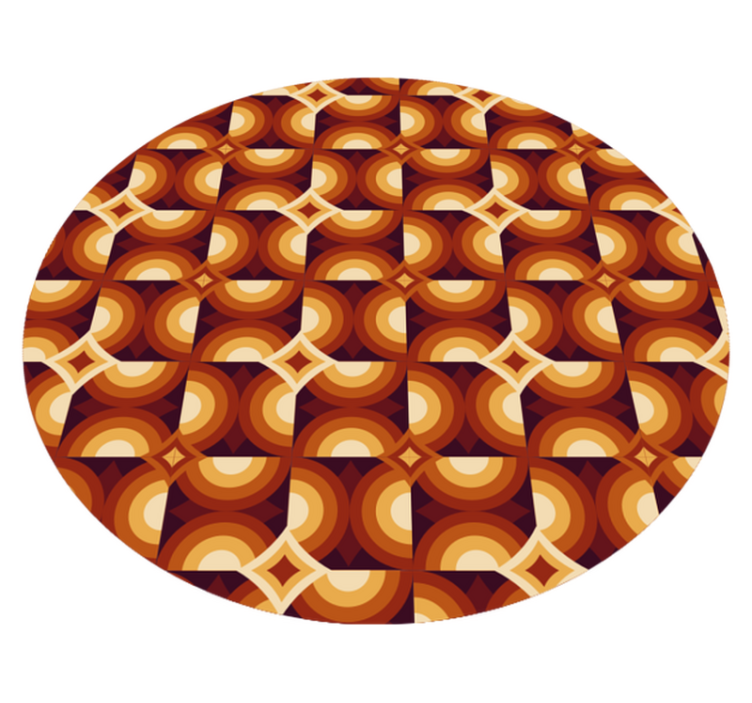 Alfombra de vinilo geométrica patrón de círculo vibrante - TenVinilo