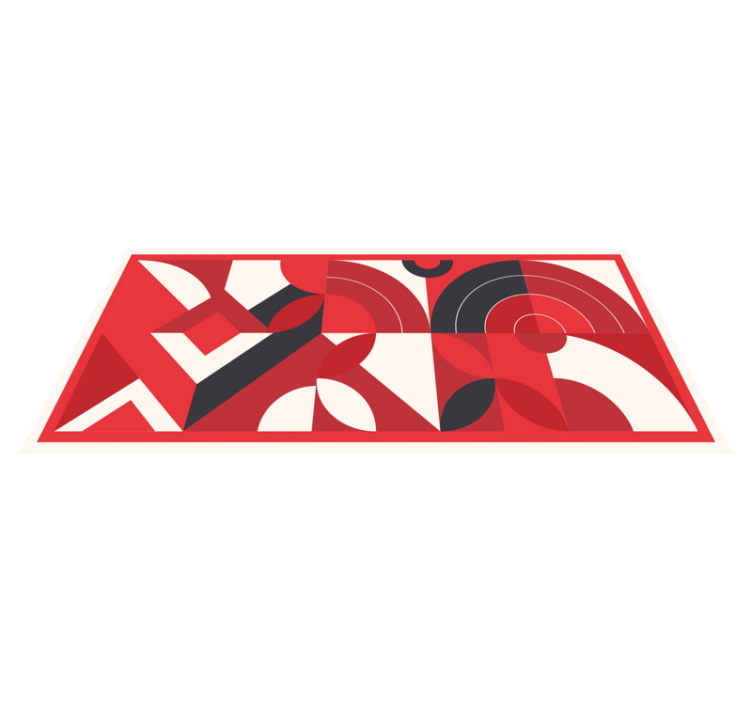 Alfombra de vinilo geométrica formas abstractas audaces - TenVinilo