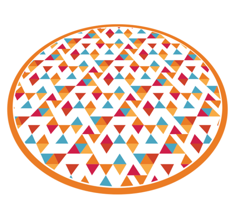 Alfombra de vinilo geométrica formas triangulares coloridas - TenVinilo