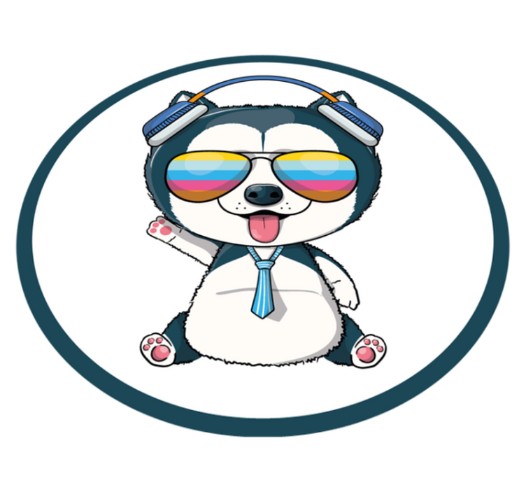 Alfombra de vinilo infantil personaje perrito genial - TenVinilo