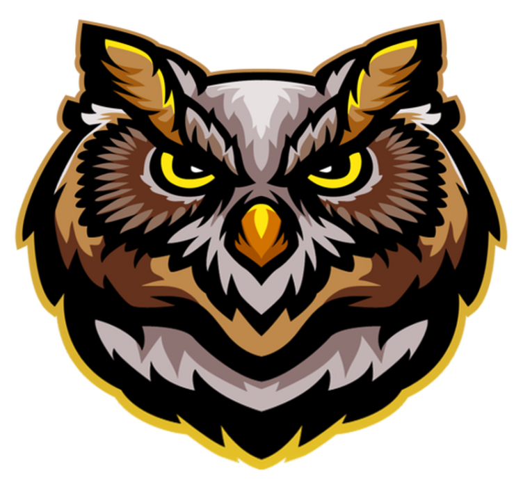 Alfombra vinílica animales arte de cara de búho - TenVinilo