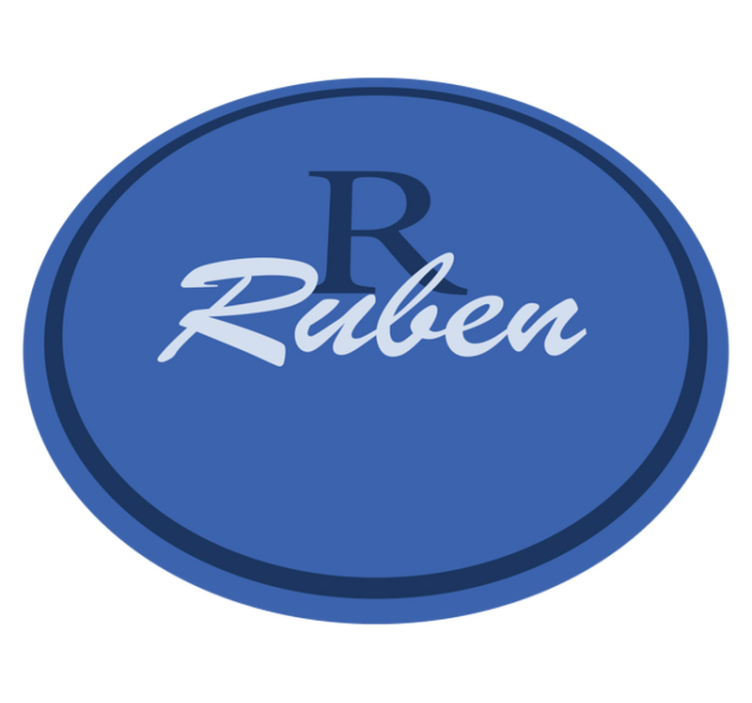 Alfombra vinílica personalizable círculo con nombre - TenVinilo