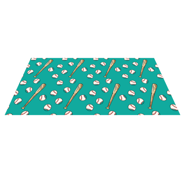 Alfombra vinílica de juegos infantil diseño béisbol - TenVinilo