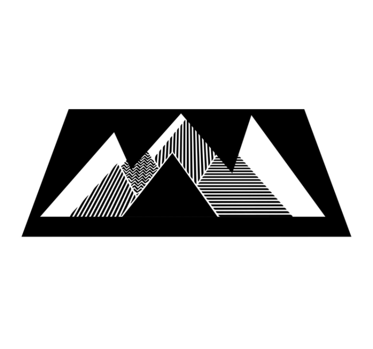 Alfombra de vinilo geométrica elegante patrón en zigzag - TenVinilo