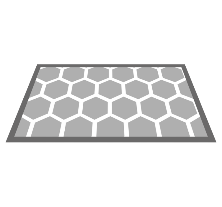 Alfombra de vinilo geométrica configuración hexagonal - TenVinilo